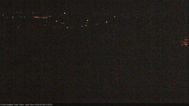 Lake Travis webcam, July 8, 2016 9:20 PM CT