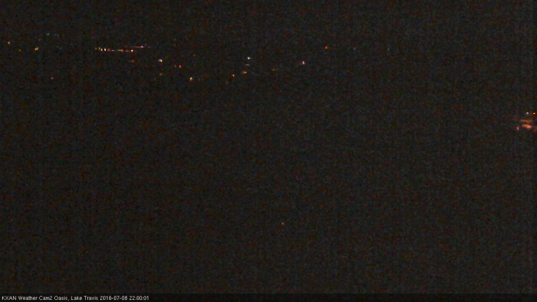 Lake Travis webcam, July 8, 2016 9:30 PM CT