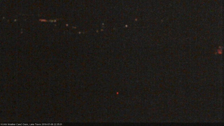 Lake Travis webcam, July 8, 2016 9:40 PM CT
