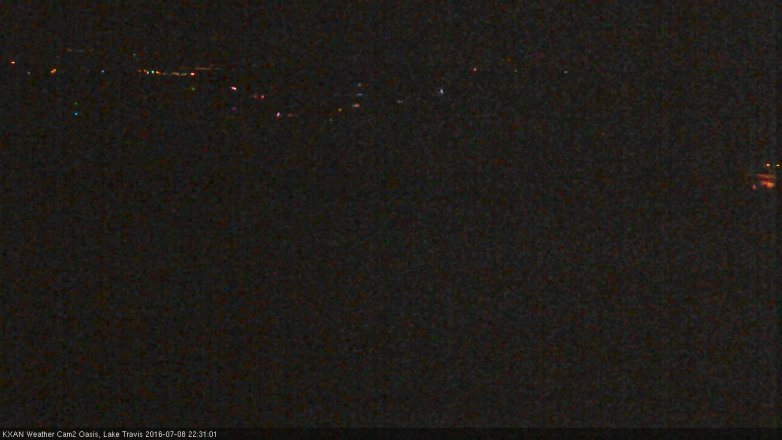 Lake Travis webcam, July 8, 2016 10:00 PM CT