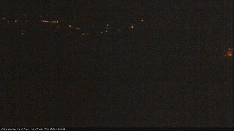Lake Travis webcam, July 8, 2016 10:05 PM CT