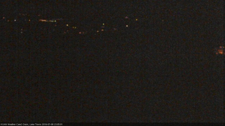Lake Travis webcam, July 8, 2016 10:15 PM CT