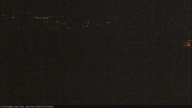 Lake Travis webcam, July 8, 2016 10:30 PM CT