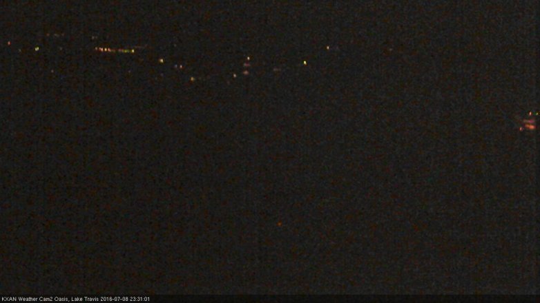 Lake Travis webcam, July 8, 2016 10:40 PM CT
