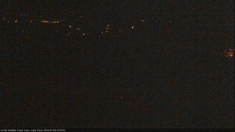 Lake Travis webcam, July 8, 2016 10:50 PM CT
