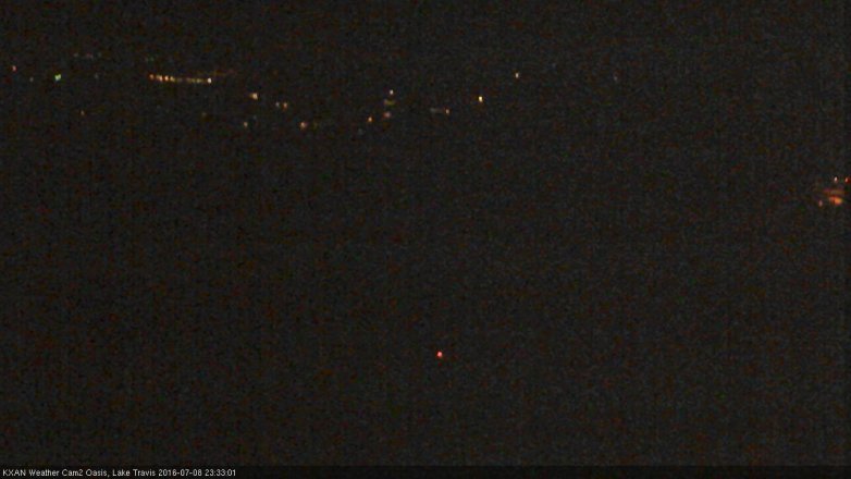 Lake Travis webcam, July 8, 2016 10:55 PM CT