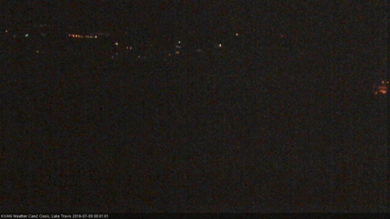 Lake Travis webcam, July 8, 2016 11:15 PM CT