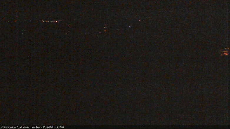 Lake Travis webcam, July 8, 2016 11:20 PM CT