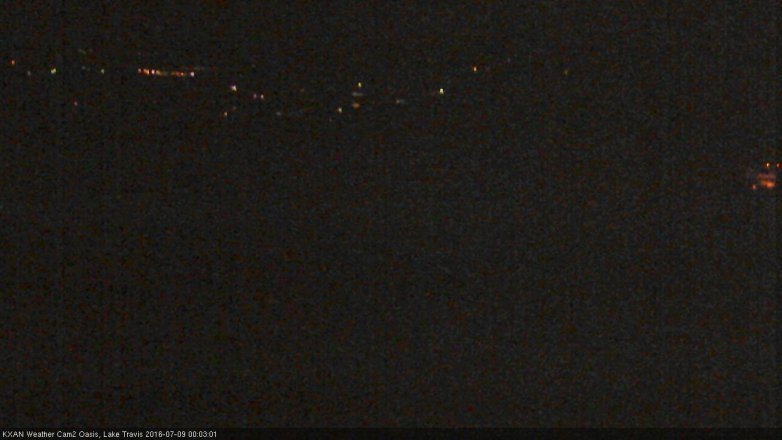 Lake Travis webcam, July 8, 2016 11:35 PM CT