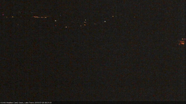 Lake Travis webcam, July 8, 2016 11:55 PM CT