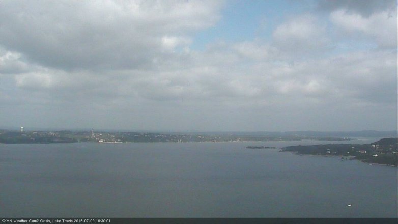 Lake Travis webcam, July 9, 2016 9:50 AM CT