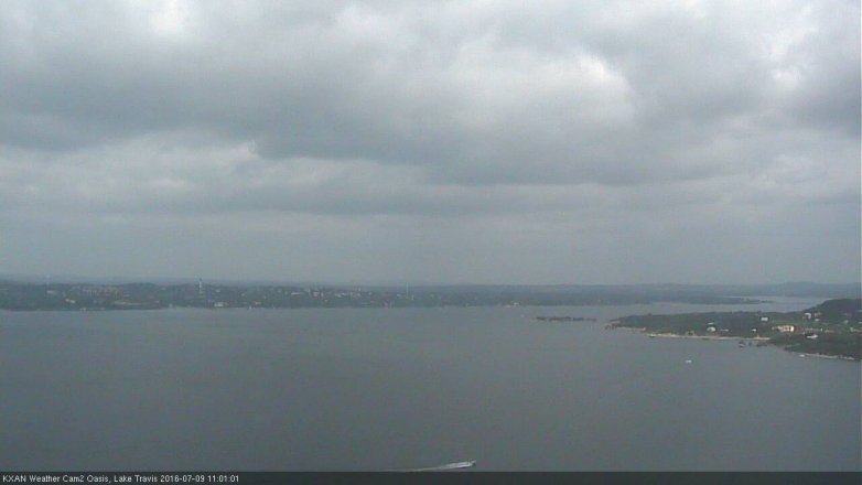 Lake Travis webcam, July 9, 2016 10:05 AM CT