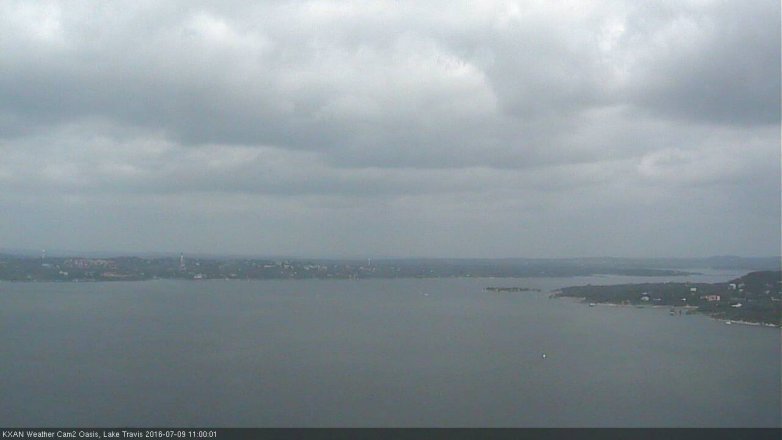 Lake Travis webcam, July 9, 2016 10:15 AM CT