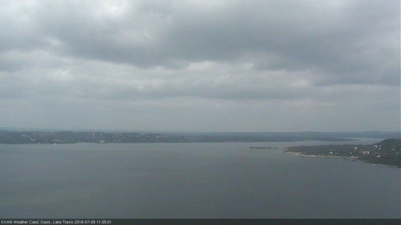 Lake Travis webcam, July 9, 2016 10:35 AM CT