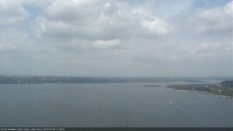 Lake Travis webcam, July 9, 2016 10:40 AM CT