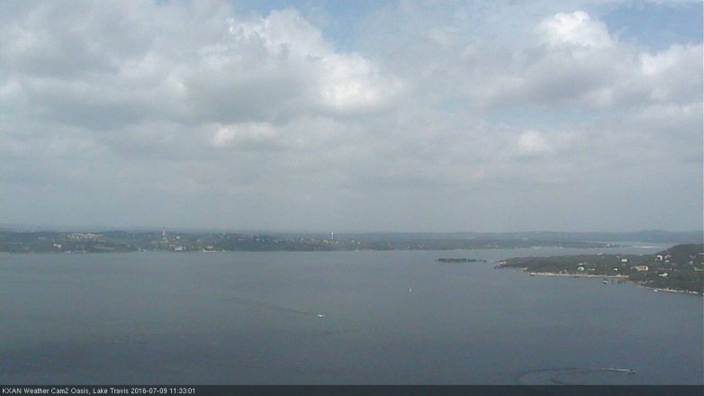 Lake Travis webcam, July 9, 2016 11:00 AM CT
