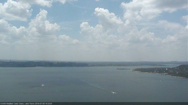 Lake Travis webcam, July 9, 2016 1:50 PM CT