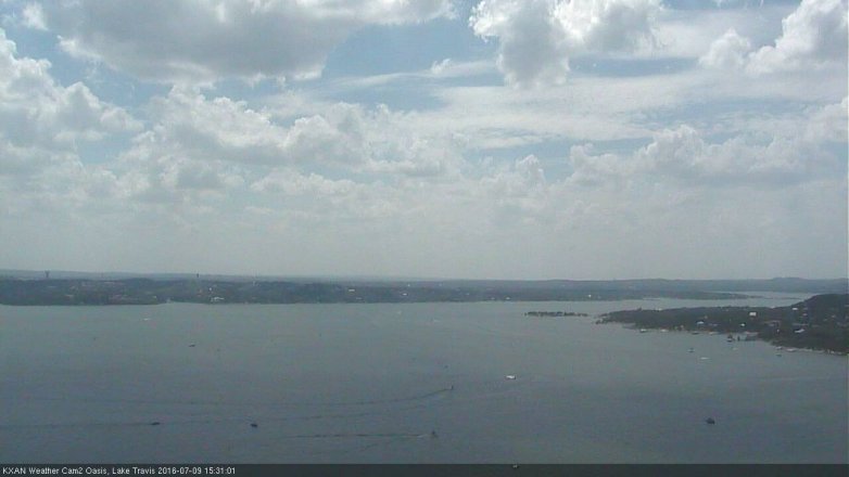 Lake Travis webcam, July 9, 2016 2:50 PM CT