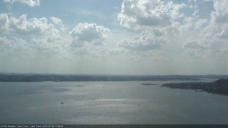 Lake Travis webcam, July 9, 2016 4:10 PM CT