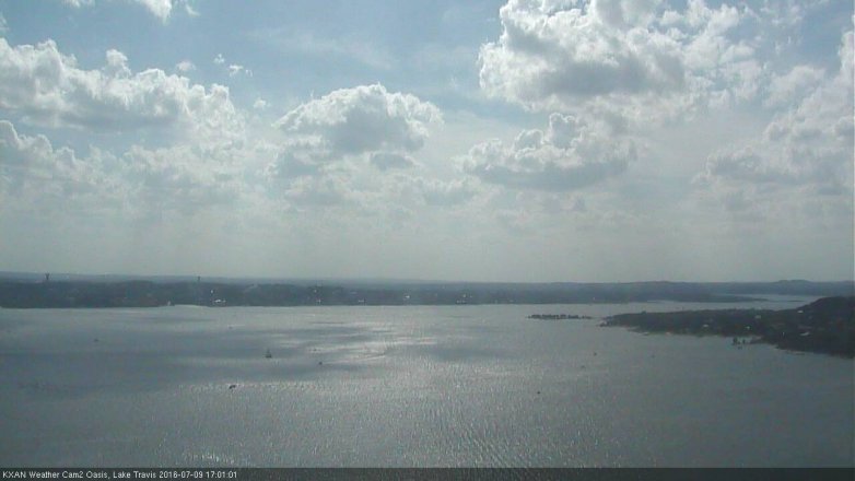 Lake Travis webcam, July 9, 2016 4:30 PM CT