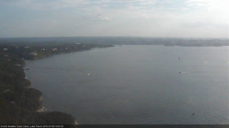Lake Travis webcam, July 9, 2016 6:25 PM CT