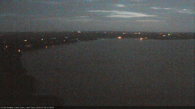 Lake Travis webcam, July 9, 2016 8:30 PM CT