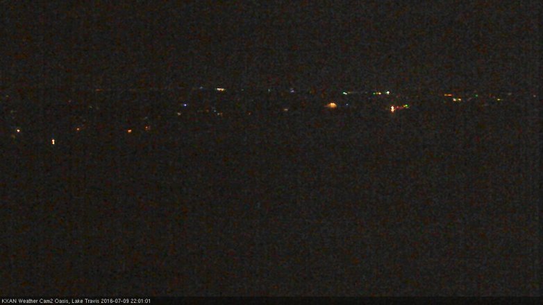 Lake Travis webcam, July 9, 2016 9:25 PM CT