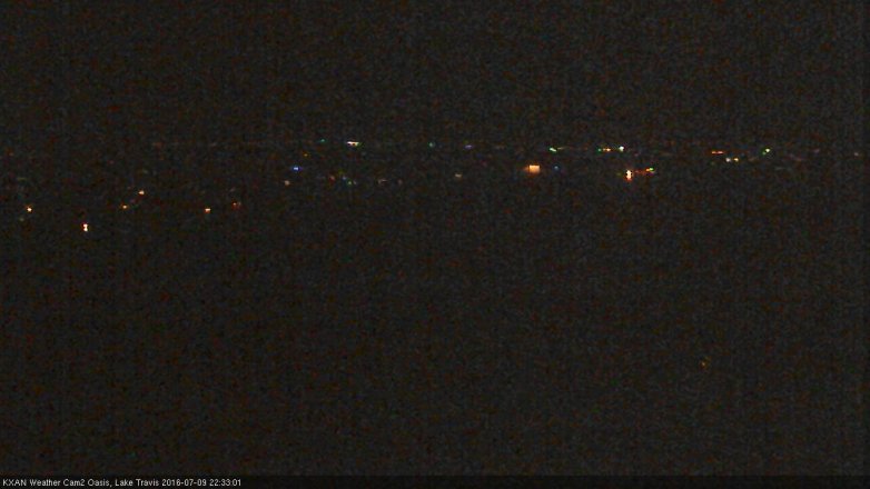 Lake Travis webcam, July 9, 2016 9:45 PM CT