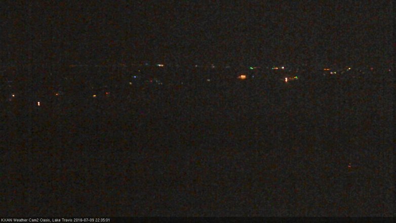 Lake Travis webcam, July 9, 2016 10:05 PM CT