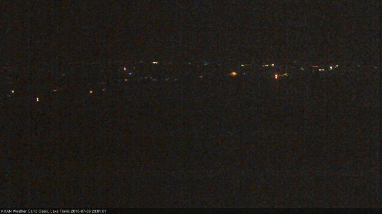 Lake Travis webcam, July 9, 2016 10:15 PM CT