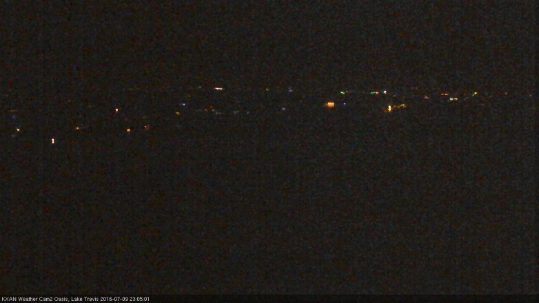 Lake Travis webcam, July 9, 2016 10:25 PM CT