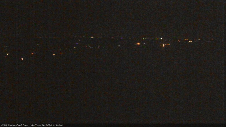 Lake Travis webcam, July 9, 2016 10:30 PM CT