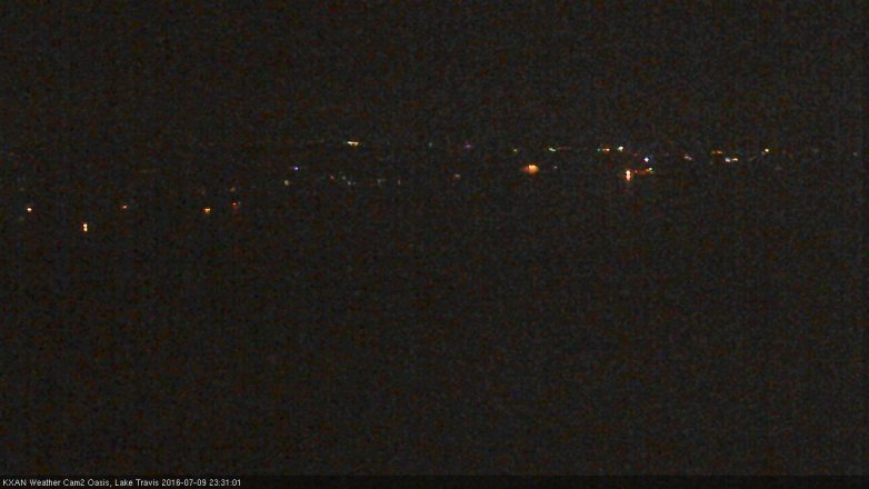 Lake Travis webcam, July 9, 2016 10:35 PM CT