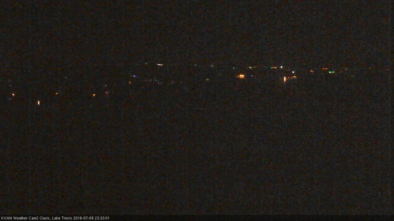 Lake Travis webcam, July 9, 2016 10:45 PM CT