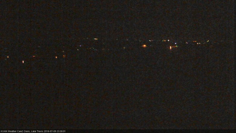 Lake Travis webcam, July 9, 2016 10:50 PM CT