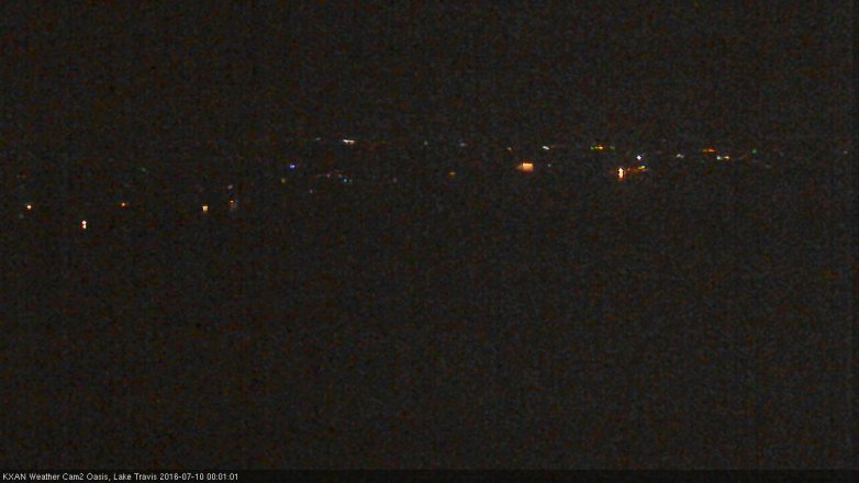 Lake Travis webcam, July 9, 2016 11:10 PM CT