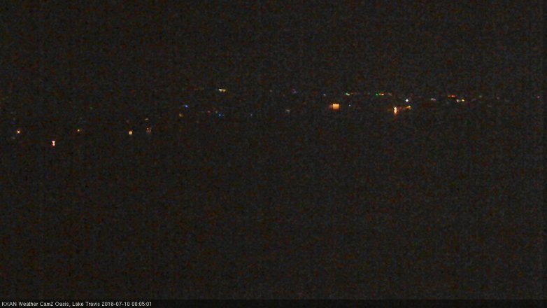 Lake Travis webcam, July 9, 2016 11:30 PM CT