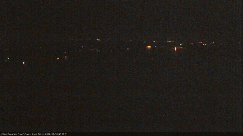 Lake Travis webcam, July 9, 2016 11:35 PM CT