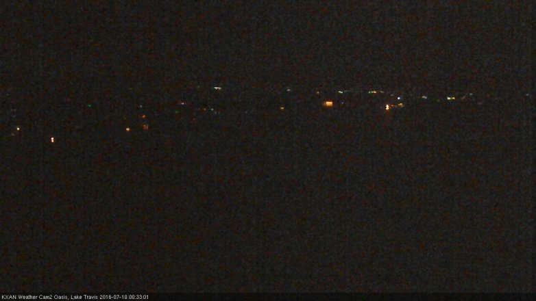 Lake Travis webcam, July 9, 2016 11:40 PM CT