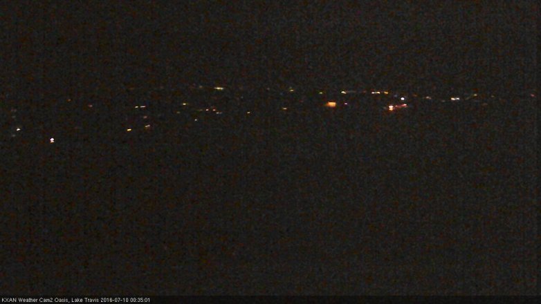 Lake Travis webcam, July 9, 2016 11:45 PM CT