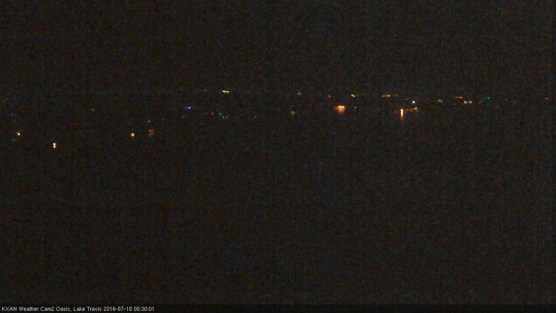Lake Travis webcam, July 9, 2016 11:55 PM CT