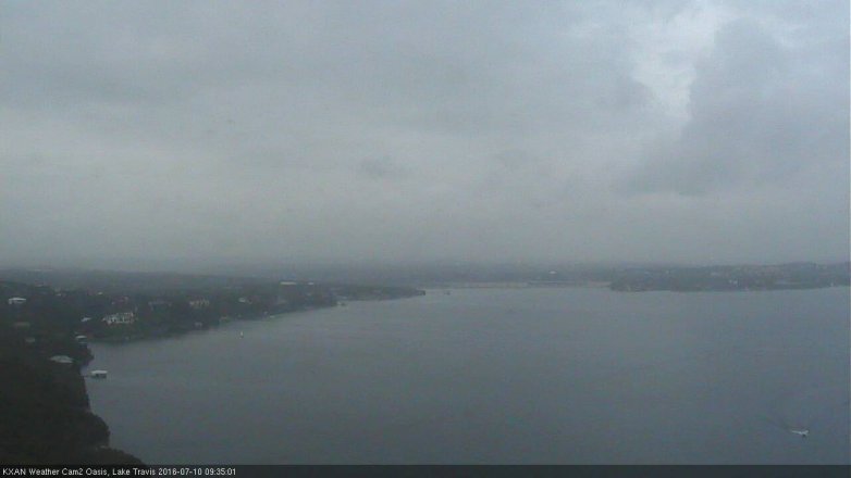 Lake Travis webcam, July 10, 2016 9:05 AM CT