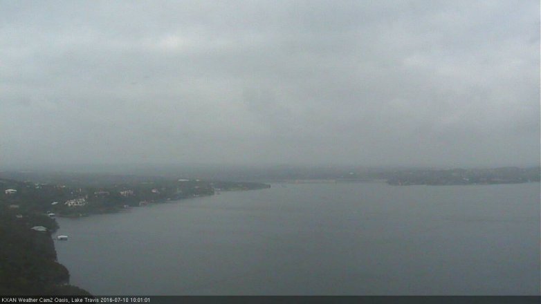 Lake Travis webcam, July 10, 2016 9:10 AM CT