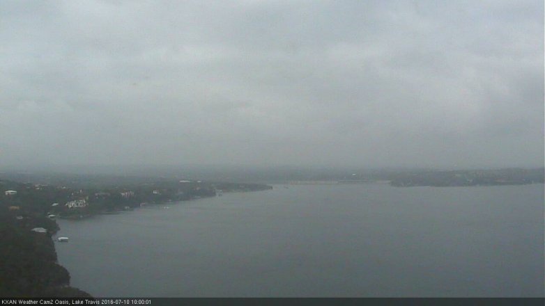 Lake Travis webcam, July 10, 2016 9:15 AM CT