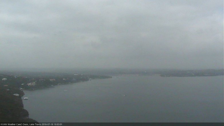 Lake Travis webcam, July 10, 2016 9:20 AM CT
