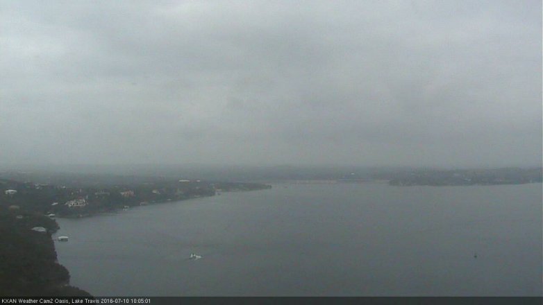 Lake Travis webcam, July 10, 2016 9:30 AM CT