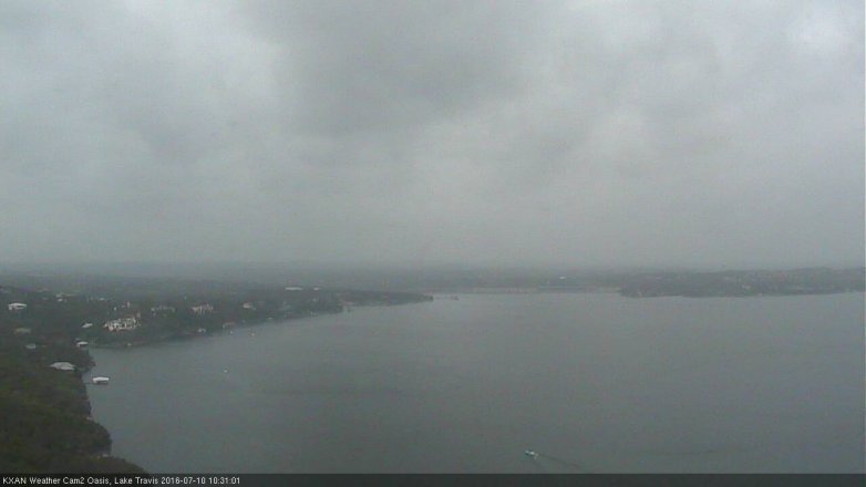Lake Travis webcam, July 10, 2016 9:35 AM CT