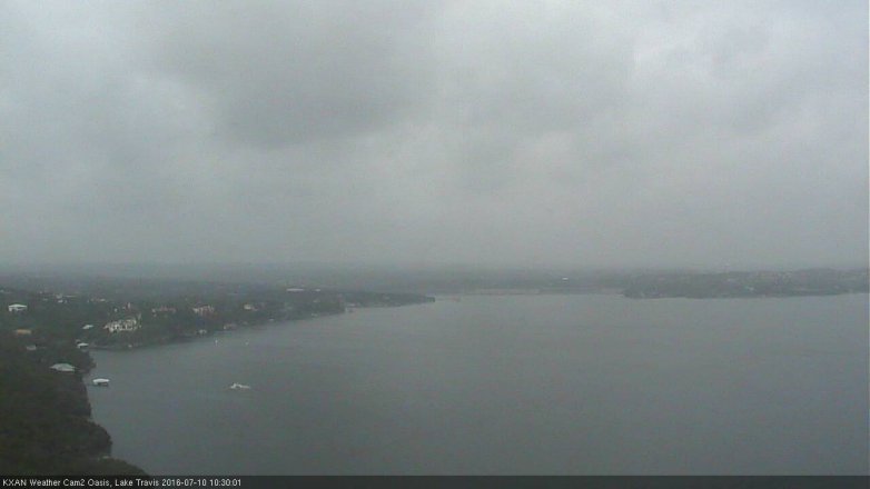 Lake Travis webcam, July 10, 2016 9:40 AM CT
