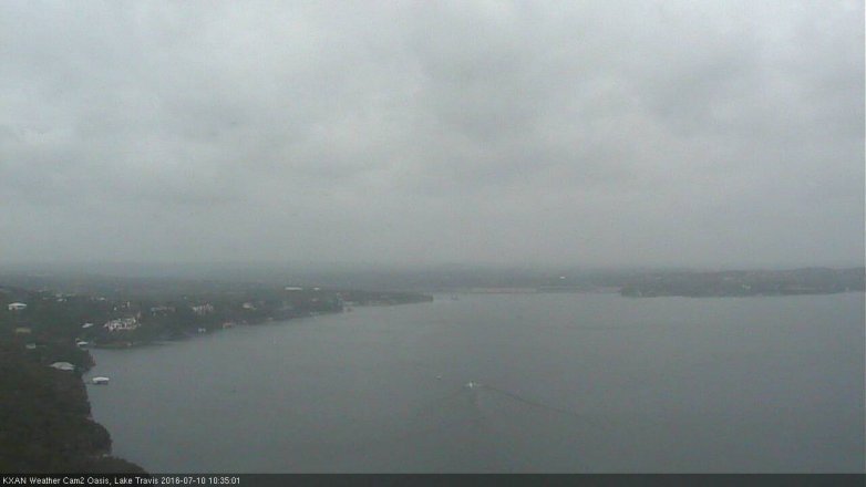 Lake Travis webcam, July 10, 2016 9:55 AM CT