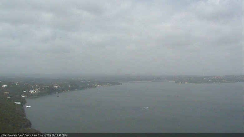 Lake Travis webcam, July 10, 2016 10:20 AM CT